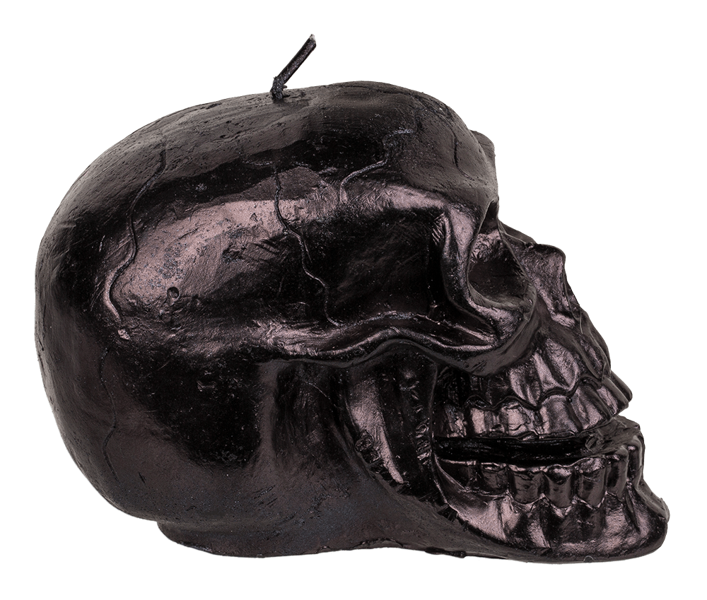Candle, skull, ca. 12 x 7,5 x 8,5 cm,