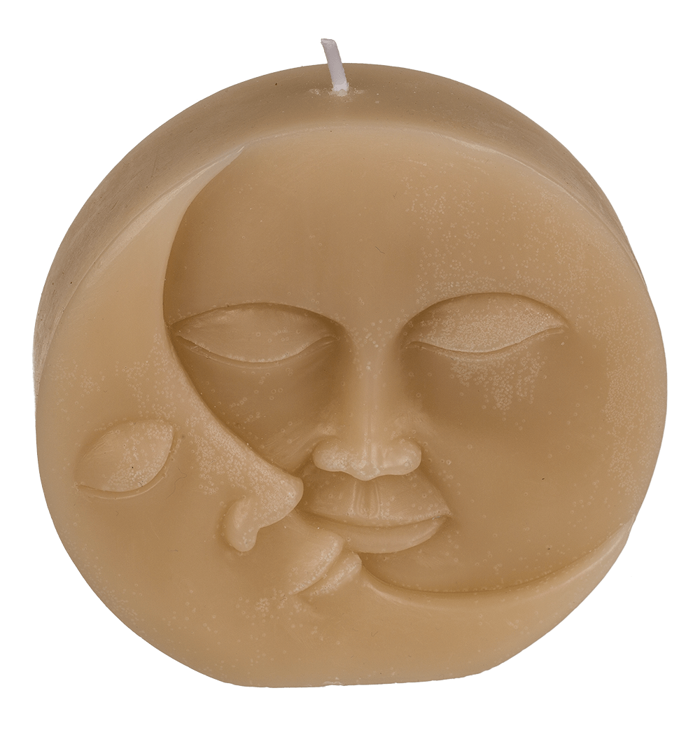 Candle, sun & moon, ca. 10 x 3 cm,