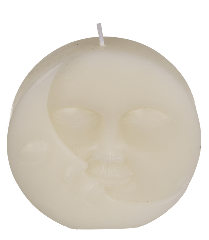 Candle, sun & moon, ca. 10 x 3 cm,