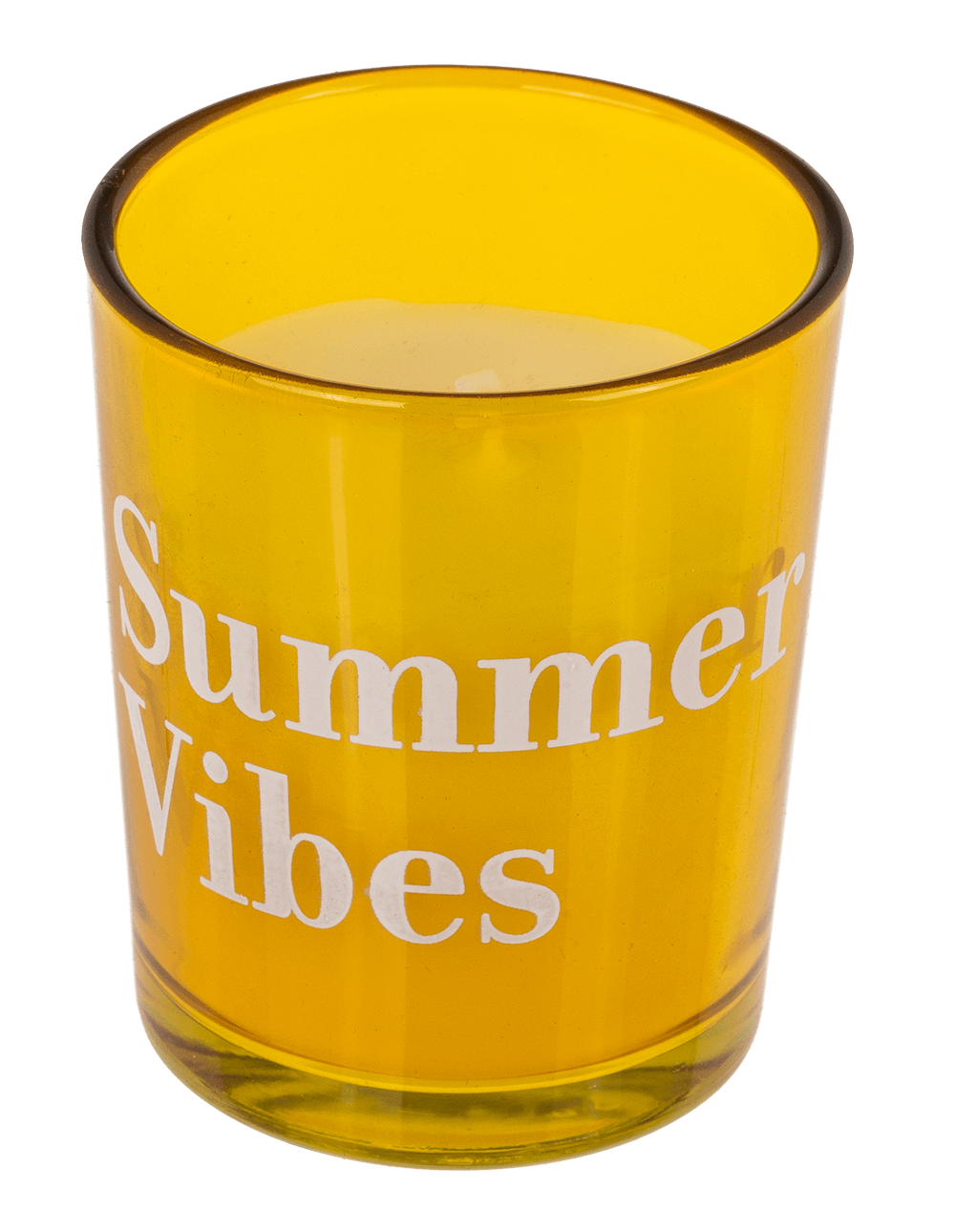 Candle in glass, Summertime, ca. 5,5 x 6,5 cm,