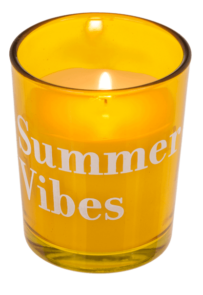 Candle in glass, Summertime, ca. 5,5 x 6,5 cm,