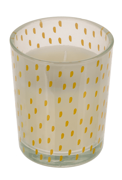 Candle in glass, Summertime, ca. 5,5 x 6,5 cm,