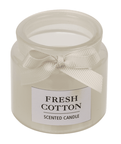 Candle in glass with wooden lid,