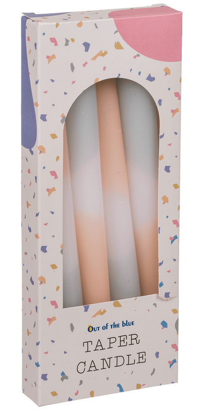 Taper candle with colour gradient, Pastel,