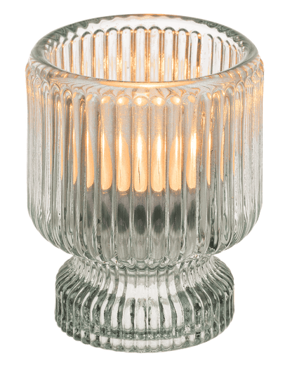 Glass tea light/candle holder, 2 in 1,