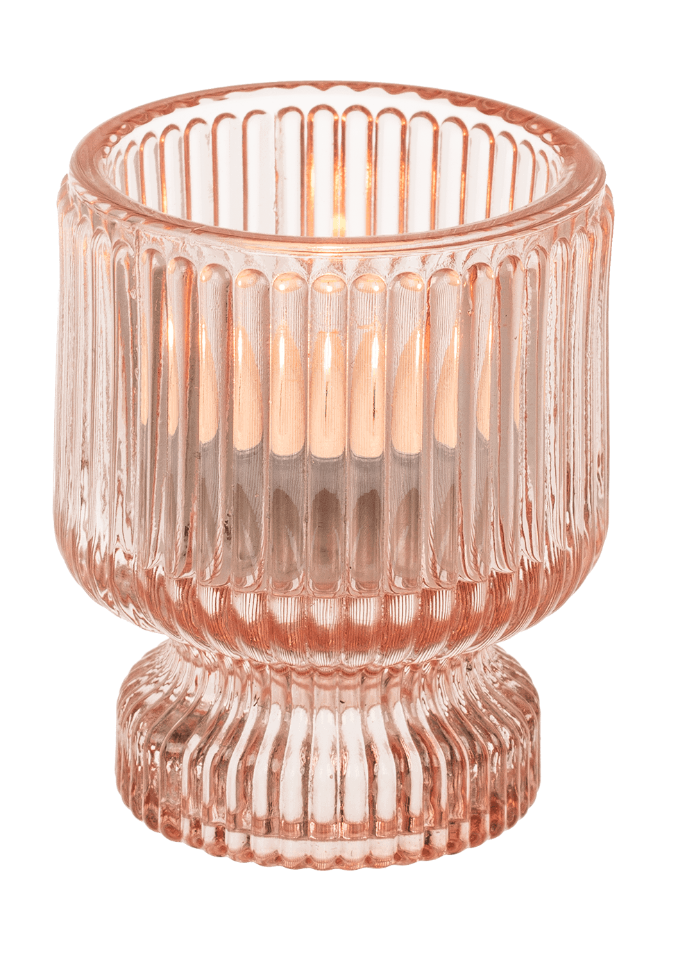 Glass tea light/candle holder, 2 in 1,