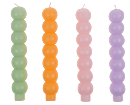 Taper candle. Bubble, pastel,