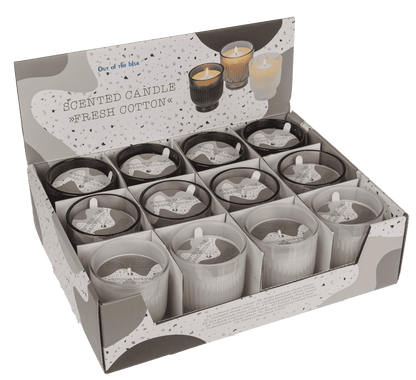 Scented canlde in glass, Fresh cotton,