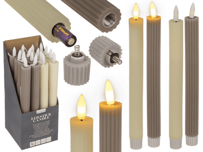 LED stick candle made of real wax,