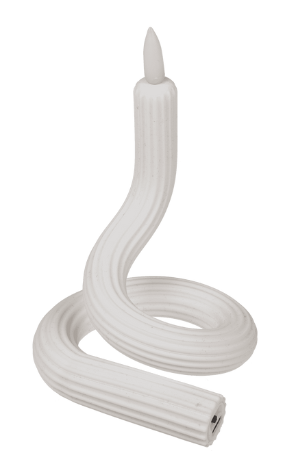 White flexibel LED stick candle made of silicone,
