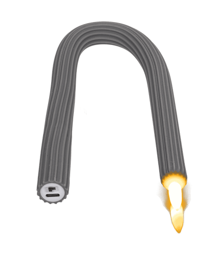 Grey flexibel LED stick candle made of silicone,