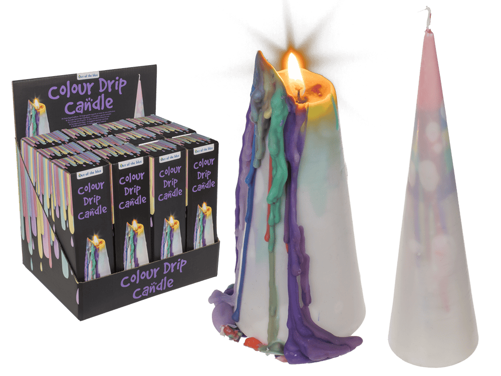 Cone drip candle, 20 x 5,5 cm,