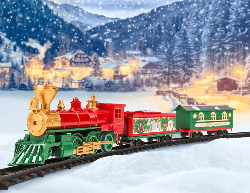 Xmas-train, Incl. rail circuit,