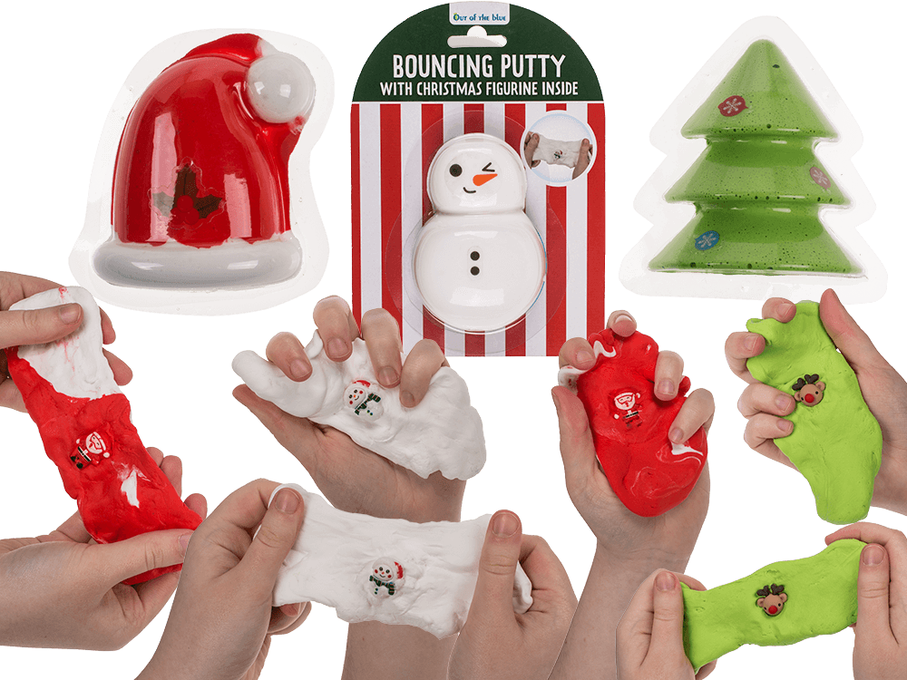 Bouncing Putty , Christmas, 30 g, 3 assorted,