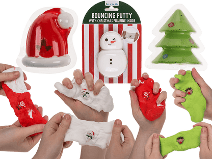 Bouncing Putty , Christmas, 30 g, 3 assorted,