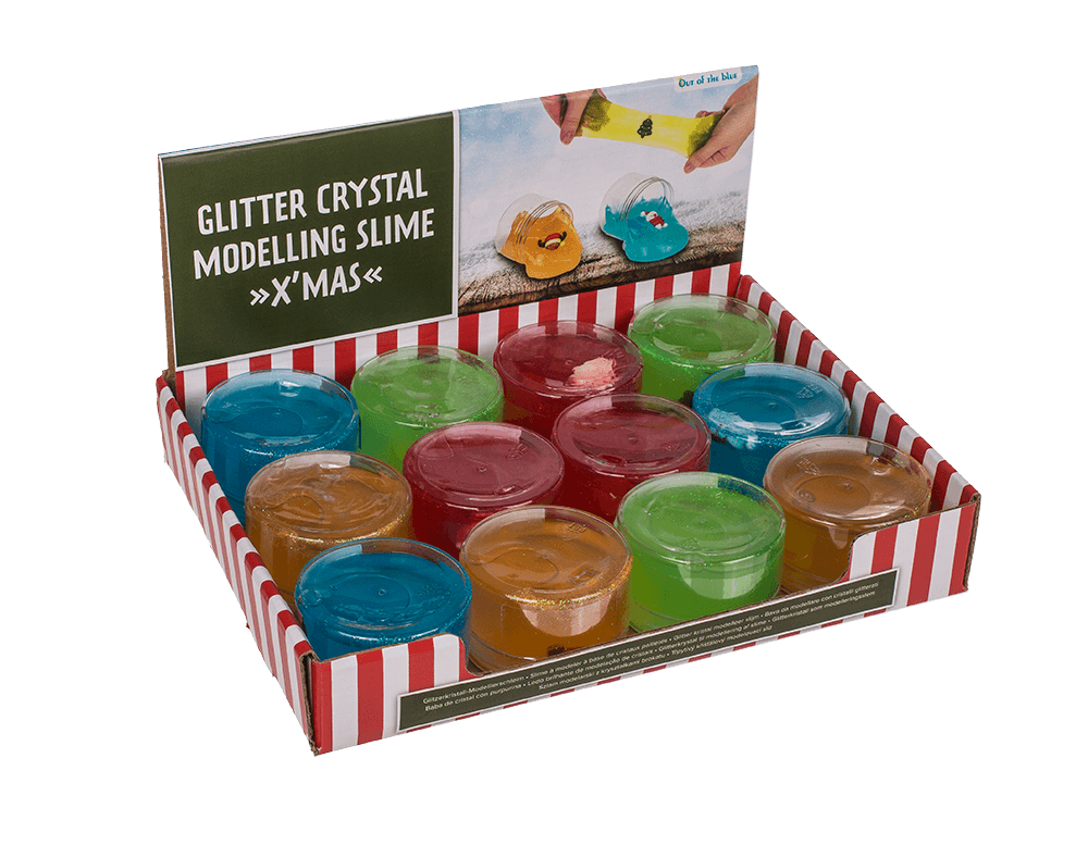 Glitter crystal modelling slime, Xmas, 130 g,