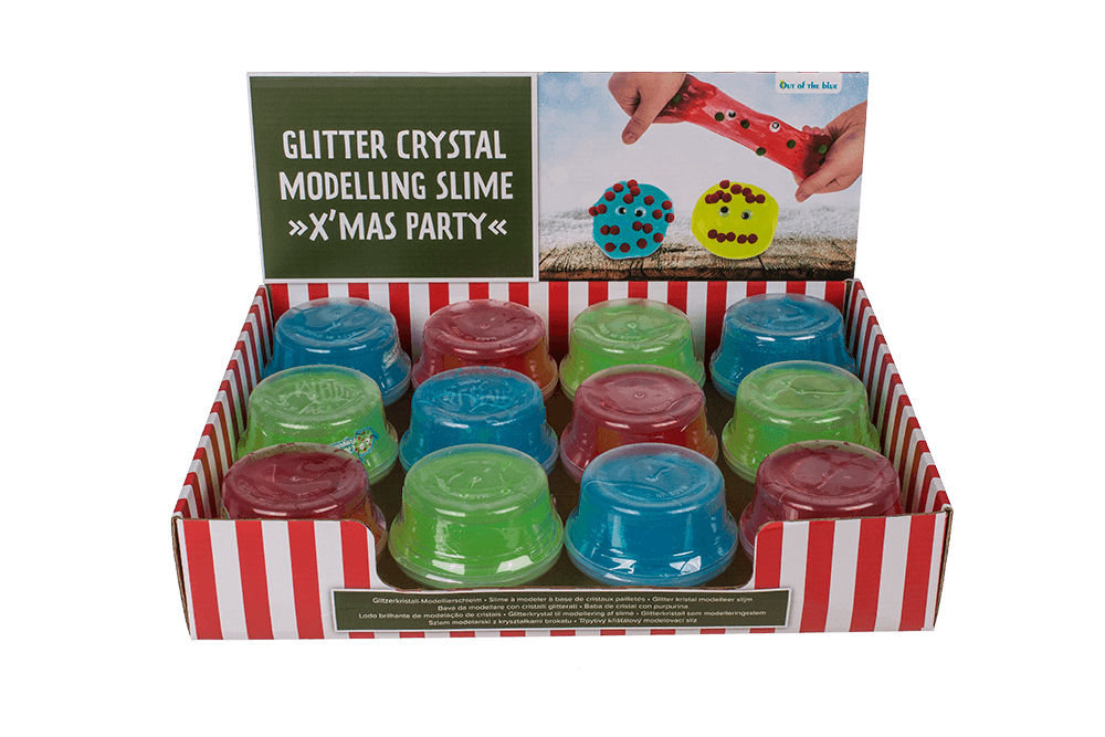 Glitter crystal modelling slime, Xmas Party,