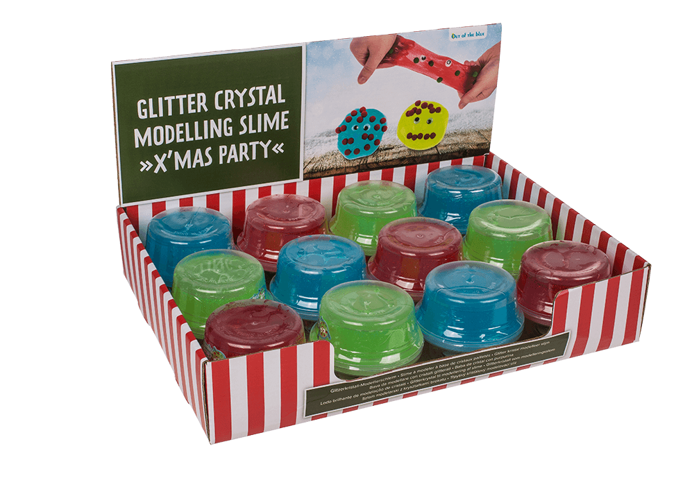 Glitter crystal modelling slime, Xmas Party,