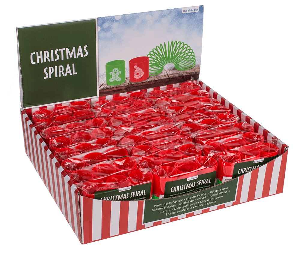 Christmas spiral, 3 x 3 cm, set of 6,