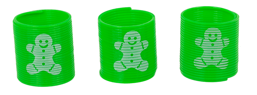 Christmas spiral, 3 x 3 cm, set of 6,