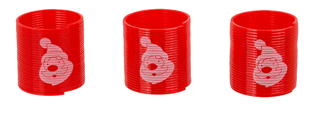 Christmas spiral, 3 x 3 cm, set of 6,