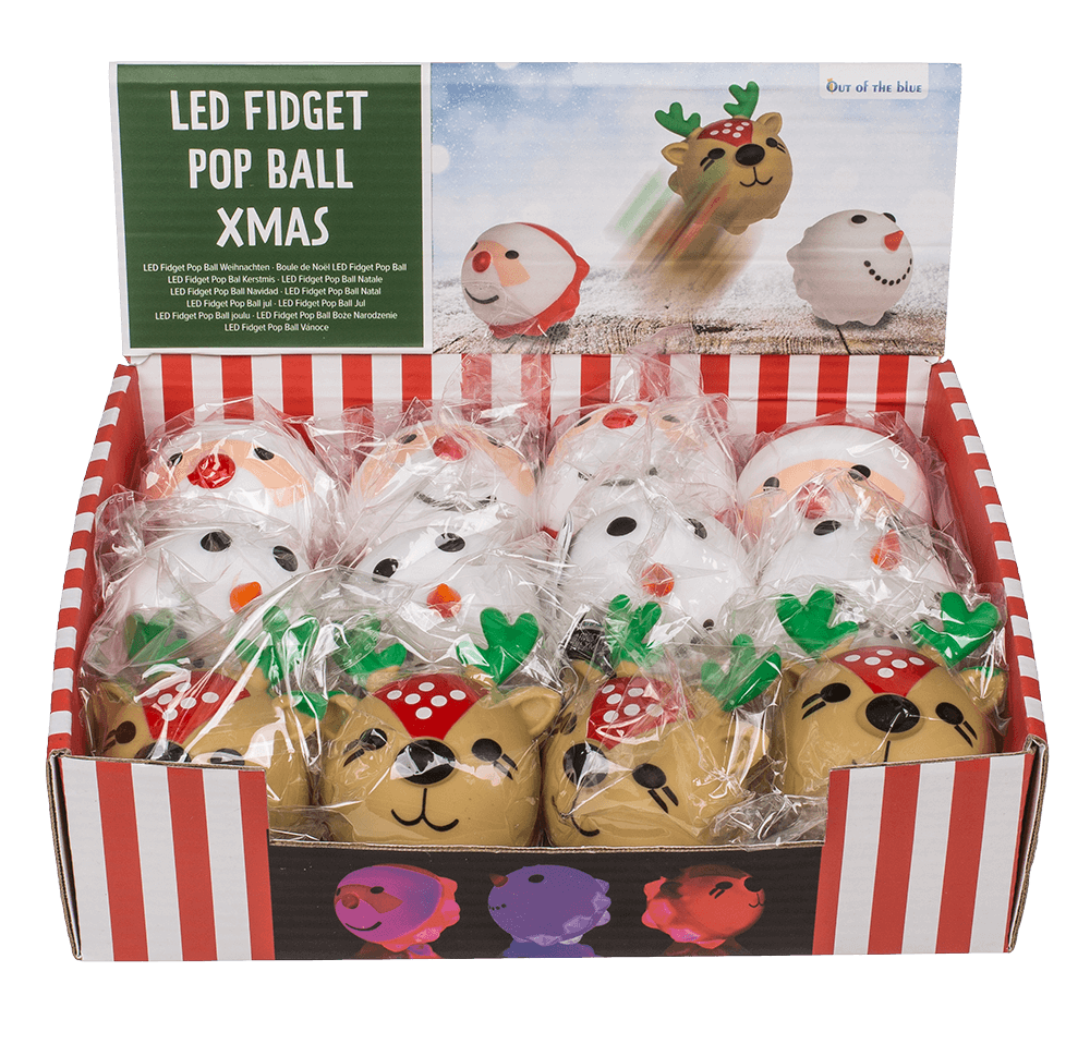 Squeeze-Pops, Xmas , with LED, incl 3 x LR41