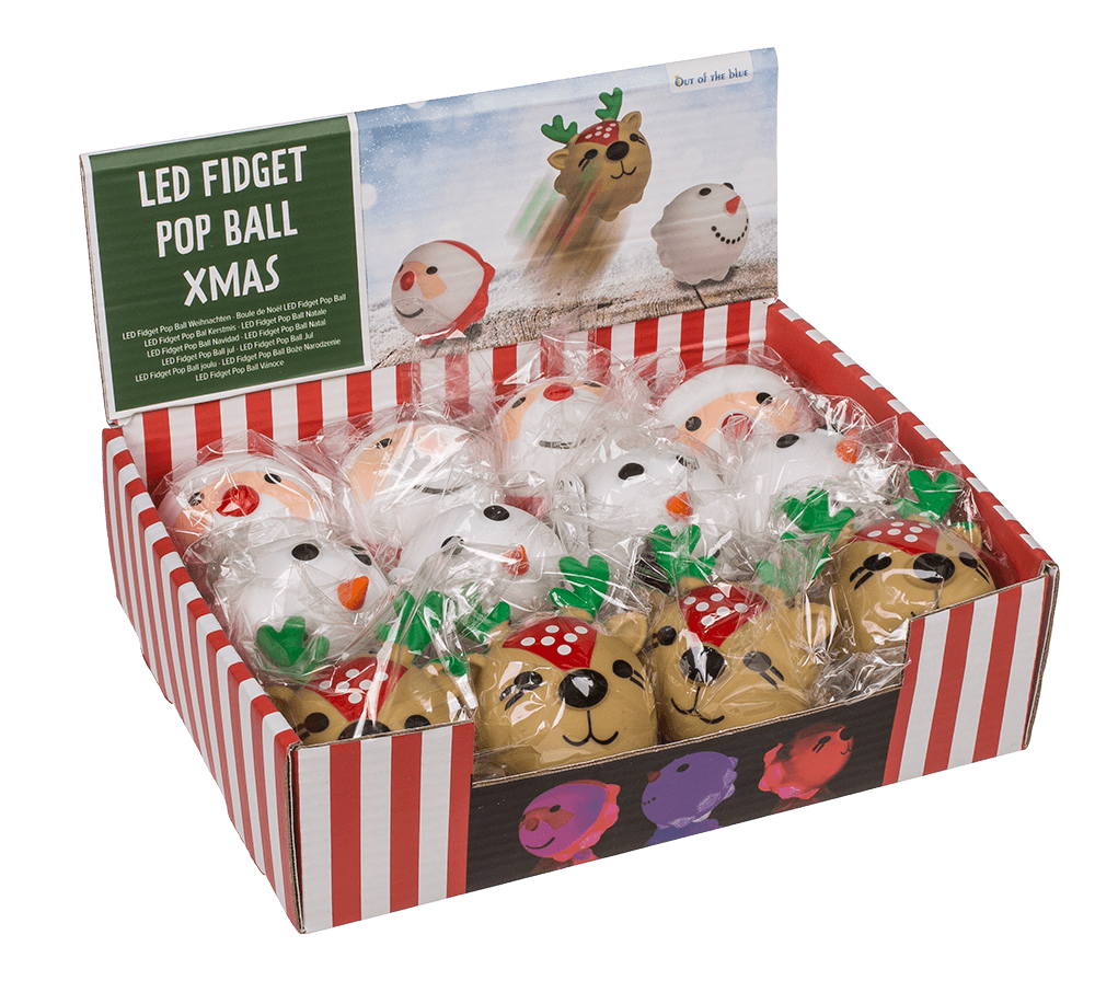 Squeeze-Pops, Xmas , with LED, incl 3 x LR41