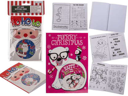 Gift card with ball game , Xmas,