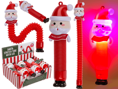 Stretch tube, Santa, with LED, incl. 3 x LR41