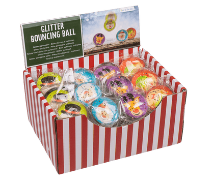 Glitter bouncing  ball, Joyful Xmas Jumpers, 4 cm,