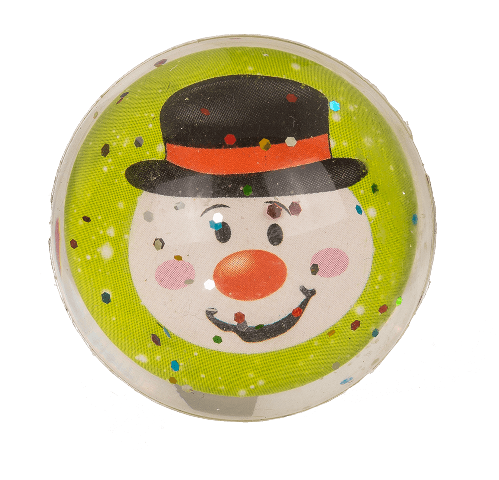 Glitter bouncing  ball, Joyful Xmas Jumpers, 4 cm,