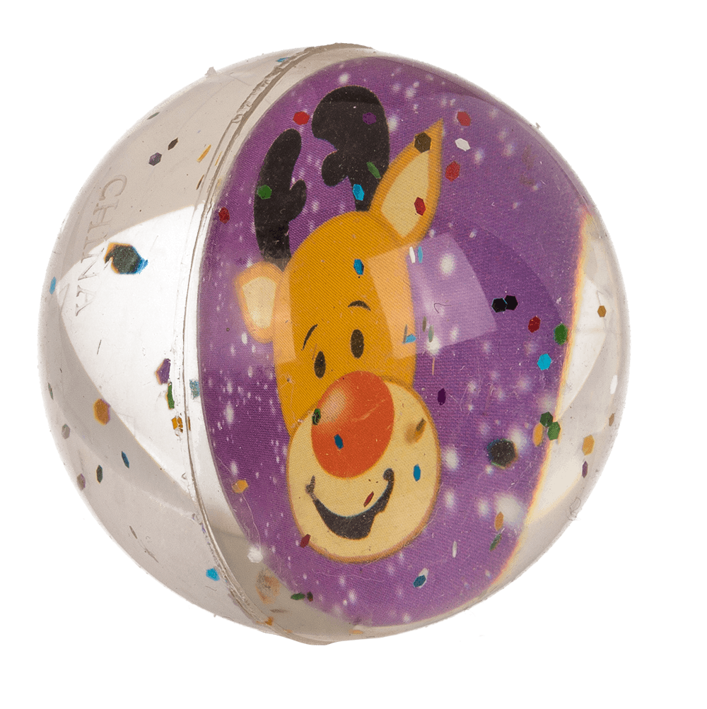 Glitter bouncing  ball, Joyful Xmas Jumpers, 4 cm,