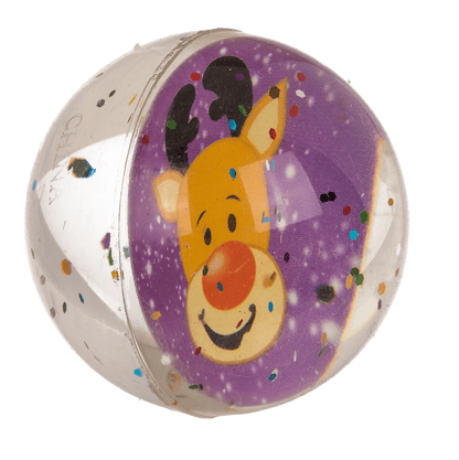 Glitter bouncing  ball, Joyful Xmas Jumpers, 4 cm,