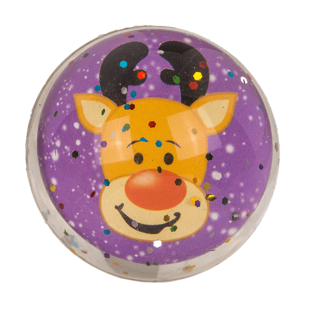 Glitter bouncing  ball, Joyful Xmas Jumpers, 4 cm,