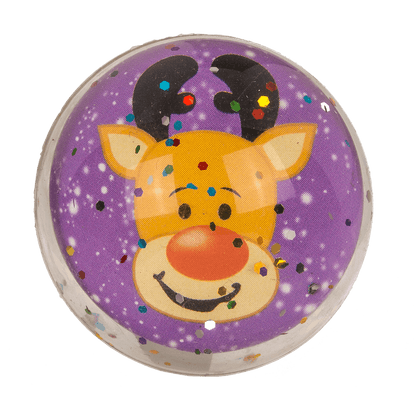Glitter bouncing  ball, Joyful Xmas Jumpers, 4 cm,