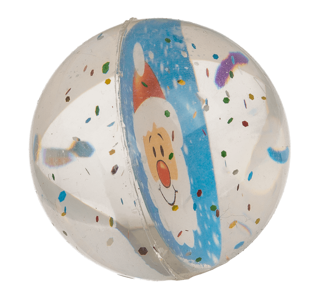 Glitter bouncing  ball, Joyful Xmas Jumpers, 4 cm,