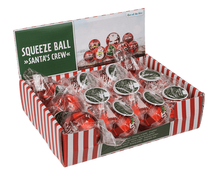 Squeeze ball, Santa's Crew, 6 cm, 4 assorted,