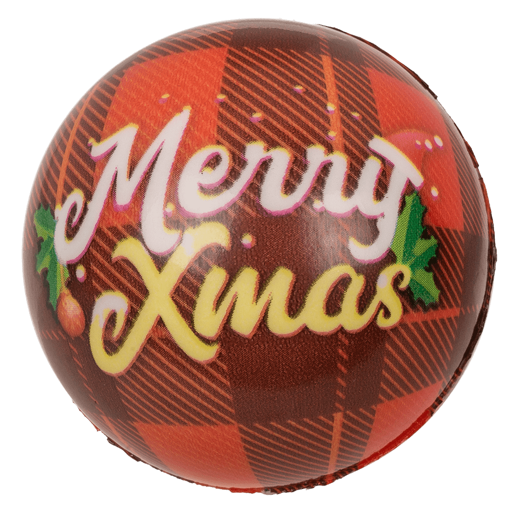 Squeeze ball, Santa's Crew, 6 cm, 4 assorted,
