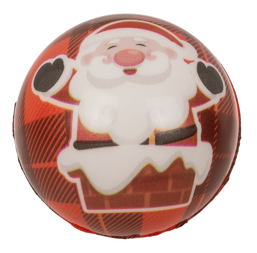 Squeeze ball, Santa's Crew, 6 cm, 4 assorted,
