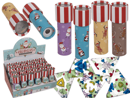Christmas kaleidoscope, 13 x 4 cm, 4 assorted,