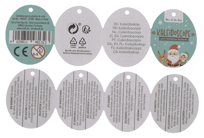 Christmas kaleidoscope, 13 x 4 cm, 4 assorted,