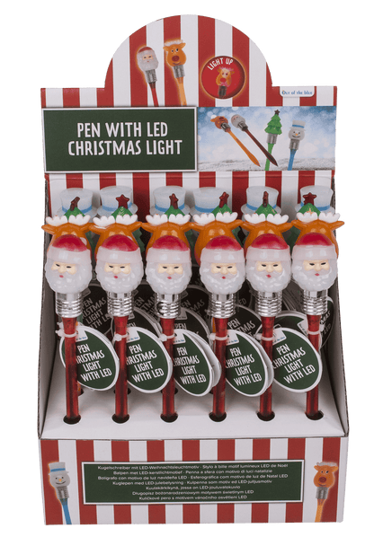 Pen with LED Christmas light motif,