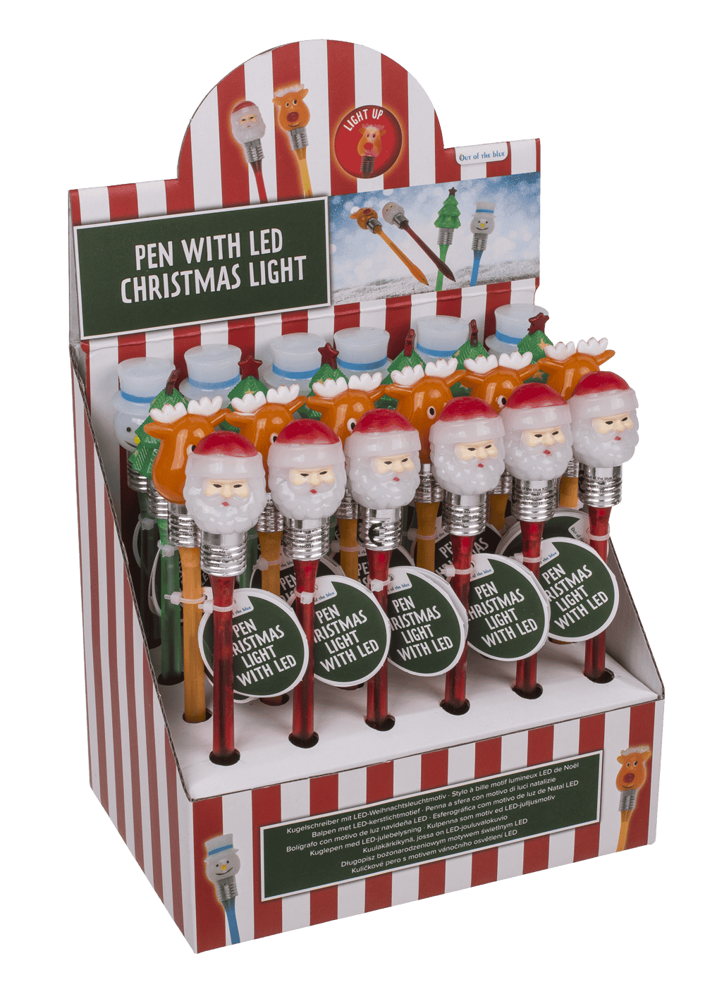 Pen with LED Christmas light motif,