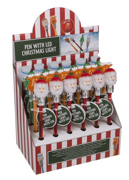 Pen with LED Christmas light motif,