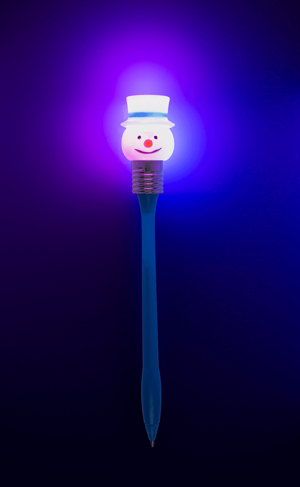 Pen with LED Christmas light motif,