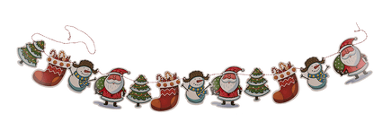 Paper Christmas garlands, motifs 26 x 17cm,