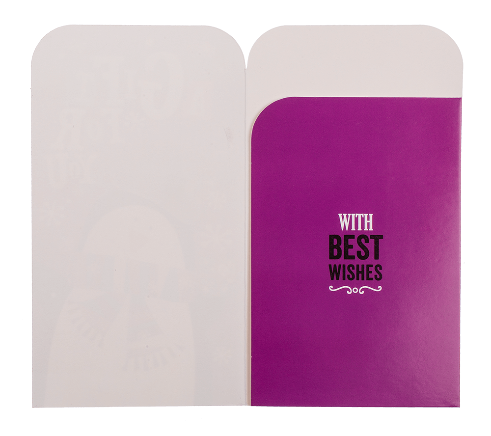 Money gift couvert with envelope, 16x9cm, set of 2