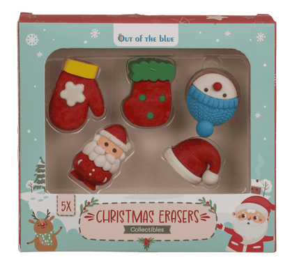 Christmas erasers "Collectibles", set of 5,