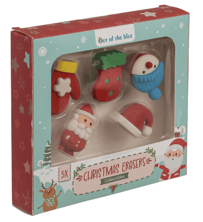 Christmas erasers "Collectibles", set of 5,