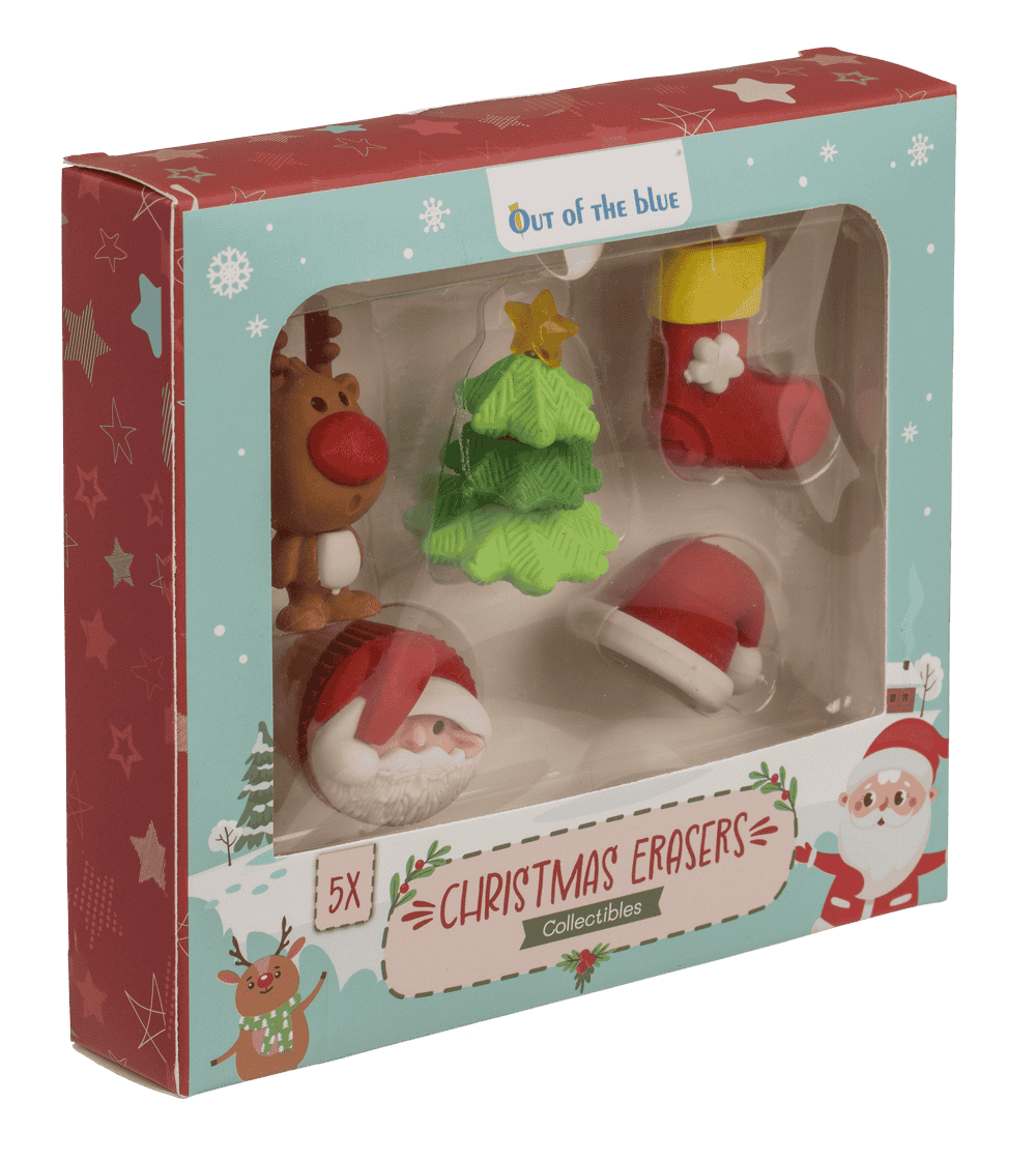 Christmas erasers "Collectibles", set of 5,
